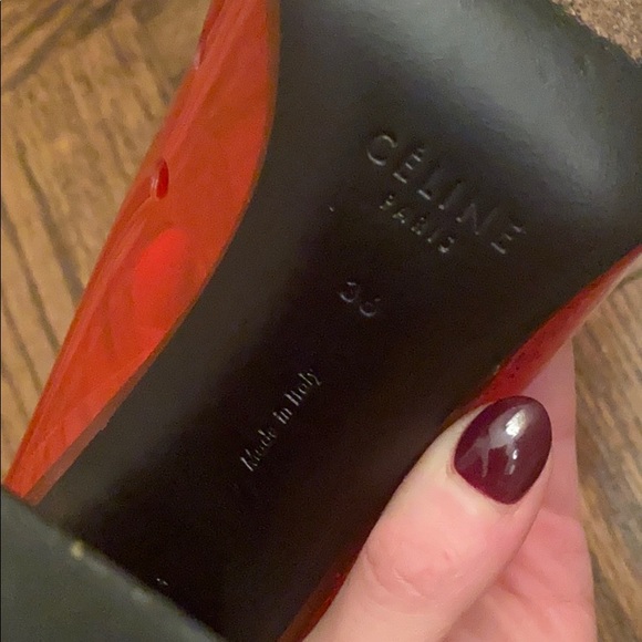 Celine Red/Black Heels - Picture 10 of 10